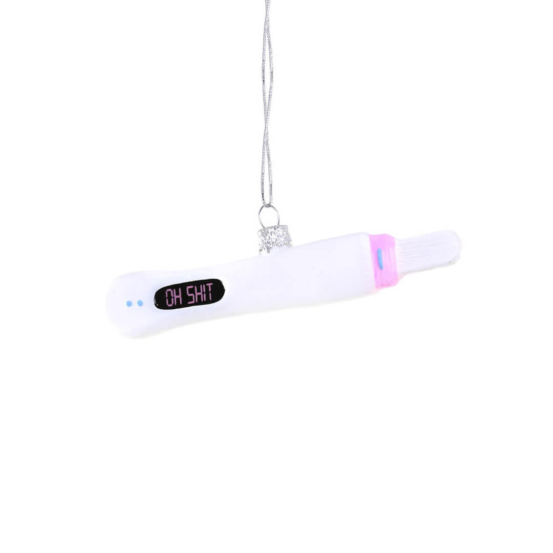 PRESALE: Oh Shit Pregnancy Test Ornament 4.25"