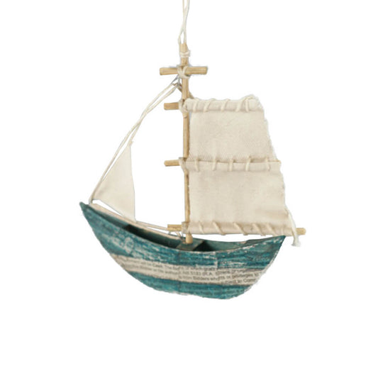 PRESALE: Paper Ship Ornament 4.5"