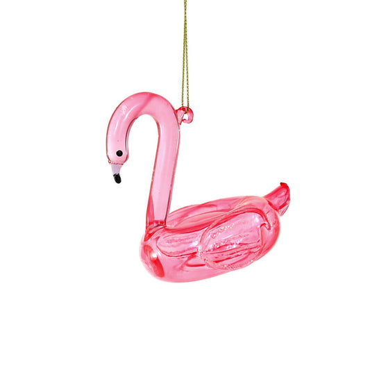 Pink Flamingo Floaty Ornament 3.5"