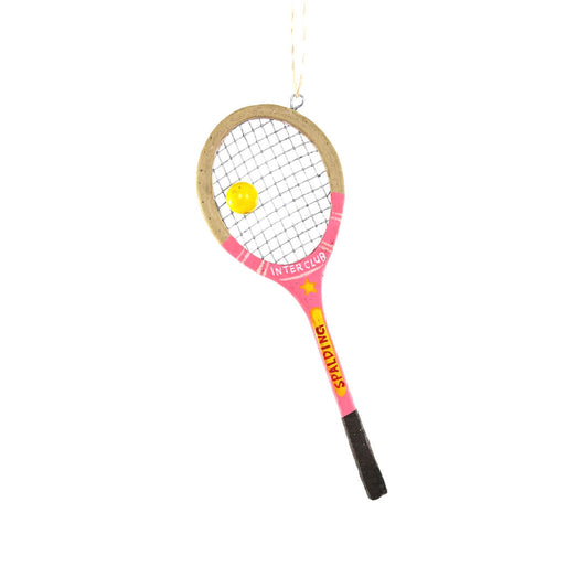 PRESALE: Pink Tennis Racket Ornament 5"