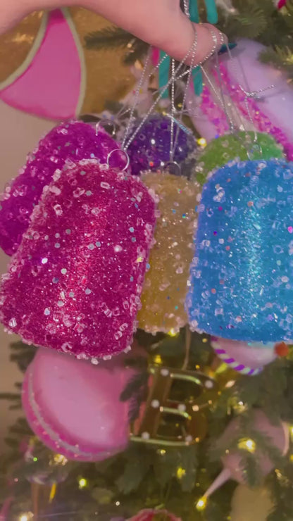 Santa's Sweet Shoppe Collection SET OF 6 GIANT GUMDROP ORNAMENTS