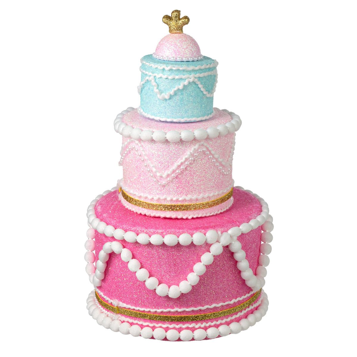 Santa's Sweet Shoppe Collection - 11" Glitter Tiered Cake Decoration
