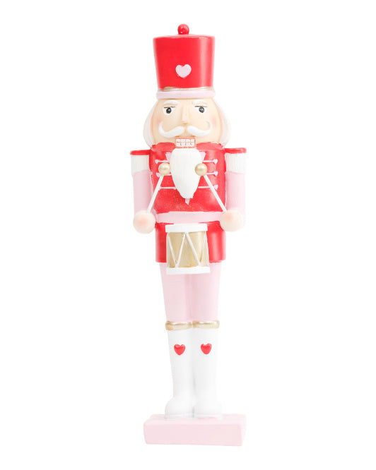 Valentine's Day - 12.5" Hearts Resin Nutcracker