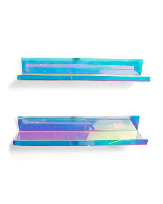 20"  Iridescent Shelves - SET OF 2