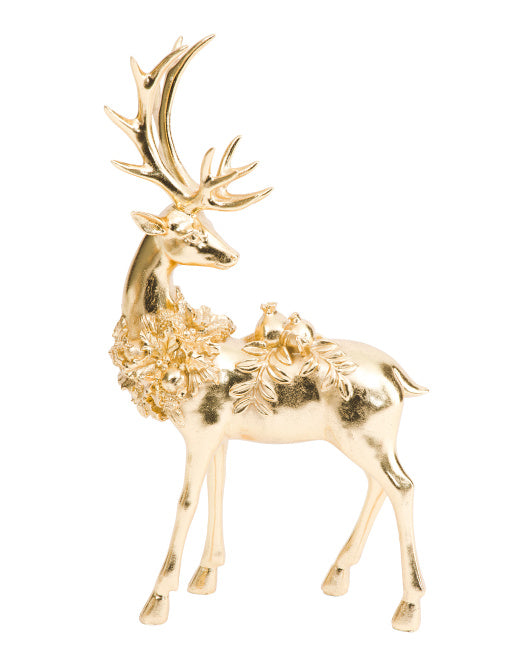 Royal Court Collection - 18" Resin Gold Reindeer