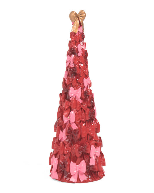 24" Resin Bow Tree Decor