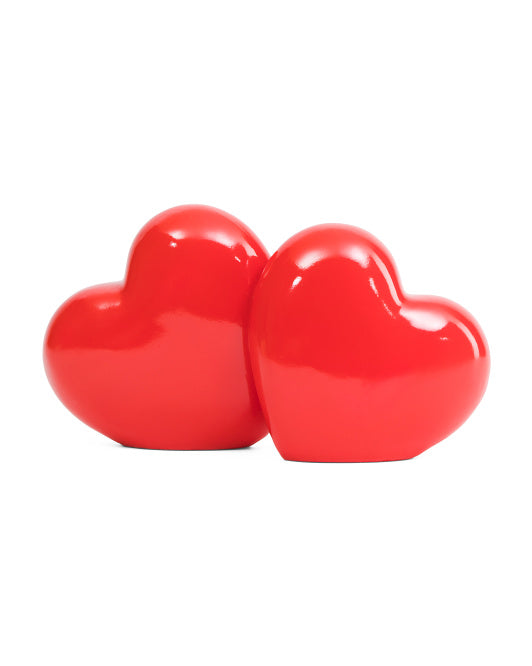 Cupids Valentine - 15" Resin Double Heart Tabletop
