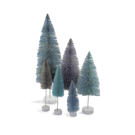 Winter Blue Rainbow Trees (Set of 6)