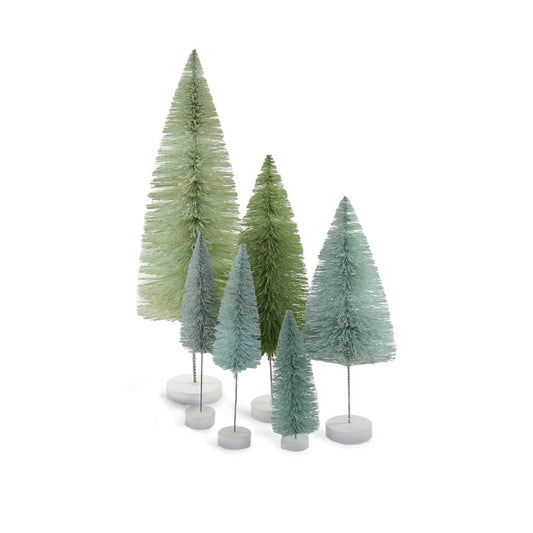 Winter Green Rainbow Trees (Set of 6)