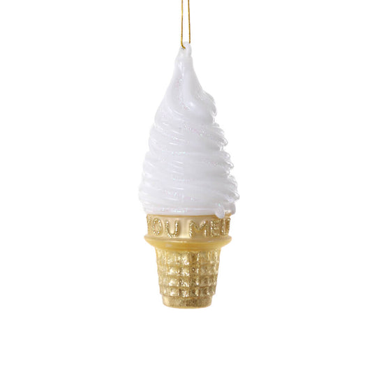 You Melt My Heart Ice Cream Cone Ornament 5.5"